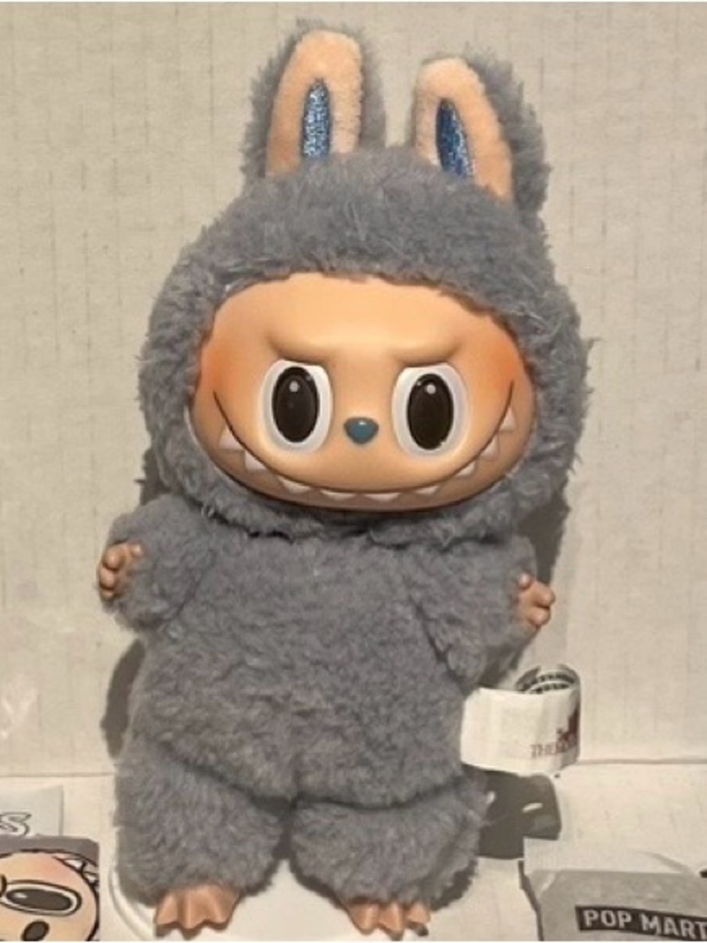 Authentic Labubu "Sea Salt Coconut" plush pendant from Pop Mart.